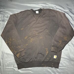 Carhartt Sweater Workwear Mens L Brown Pullover Crewneck Skater Grunge